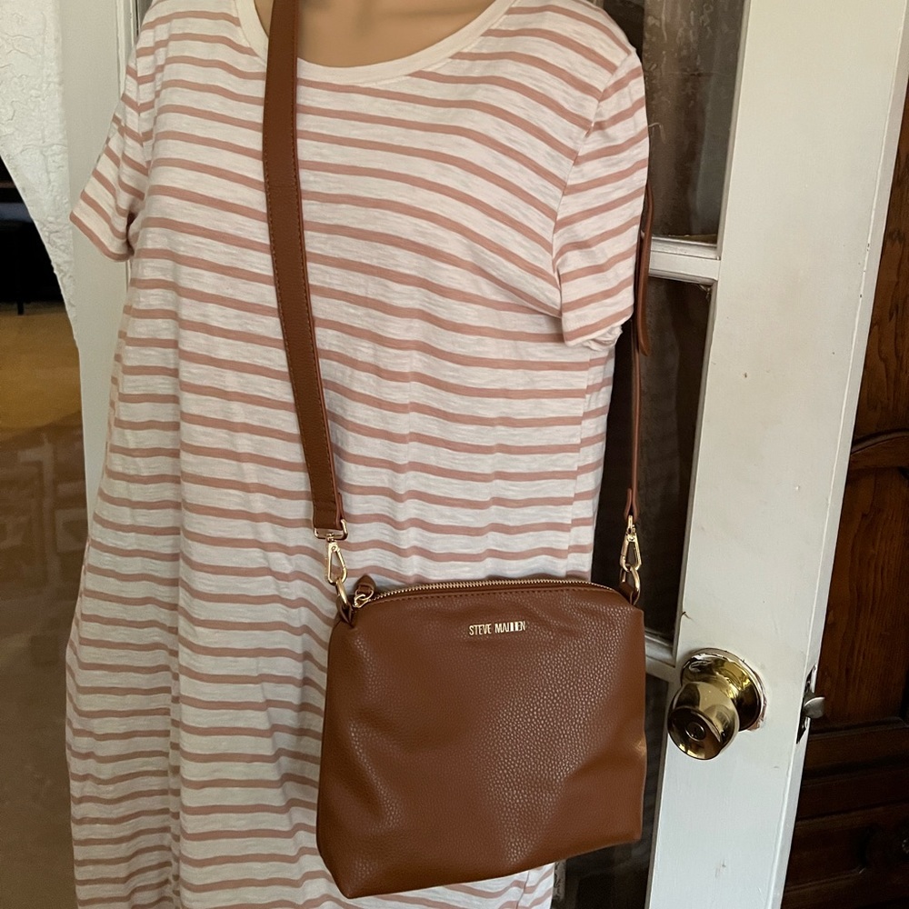 Authentic Steve Madden brown crossbody bag